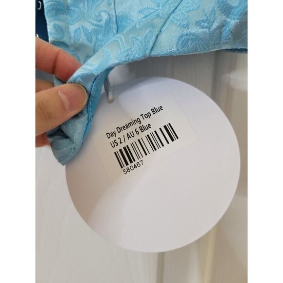 Princess polly DAY DREAMING TOP BLUE US 2 NWT - Picture 8 of 9